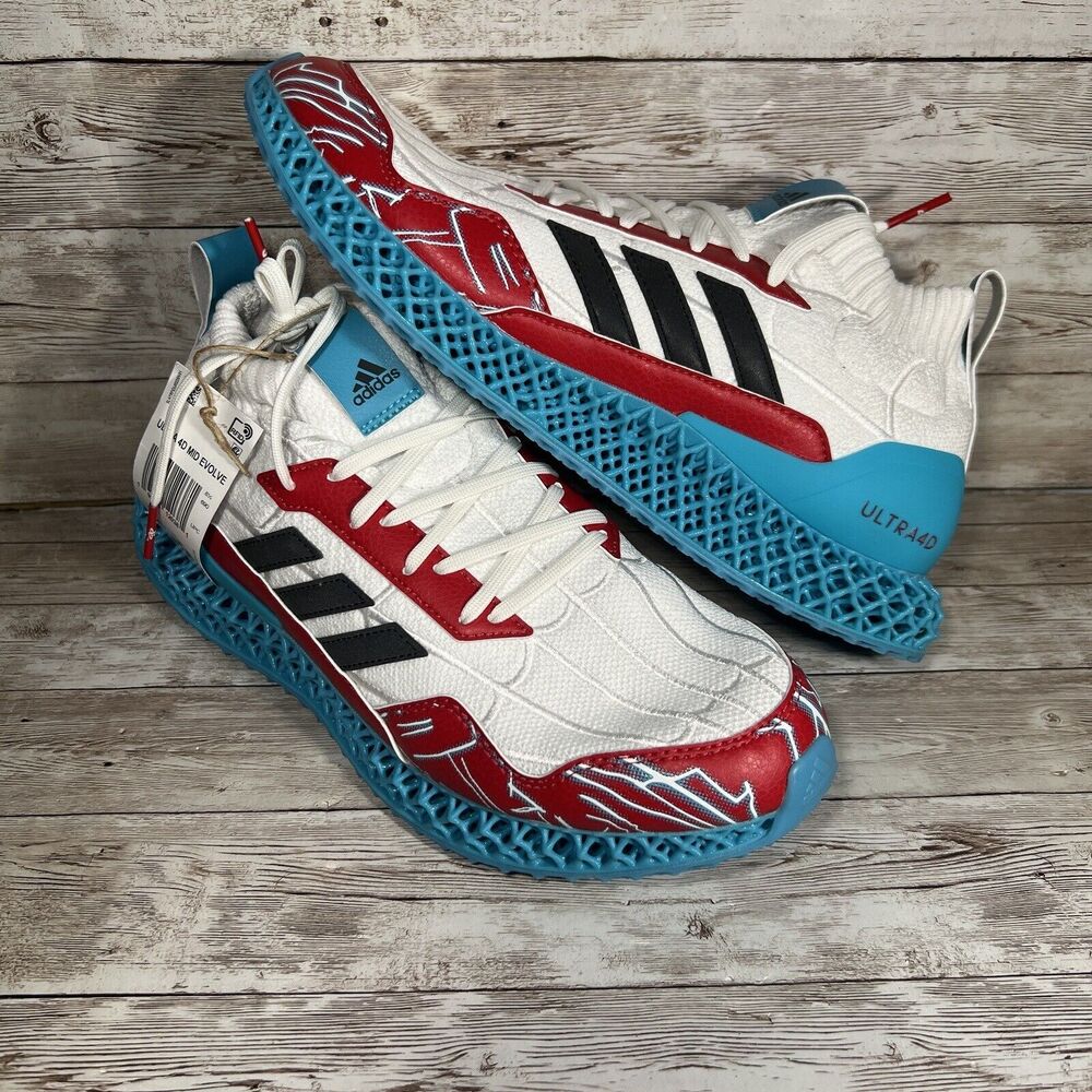 Adidas Ultra 4D Mid Evolved x Marvel Spiderman 2 White IG5342 Men's Size 9